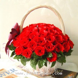 Basket of 31 Red Roses